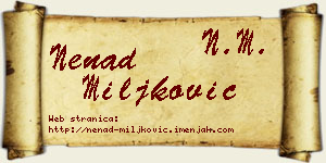 Nenad Miljković vizit kartica